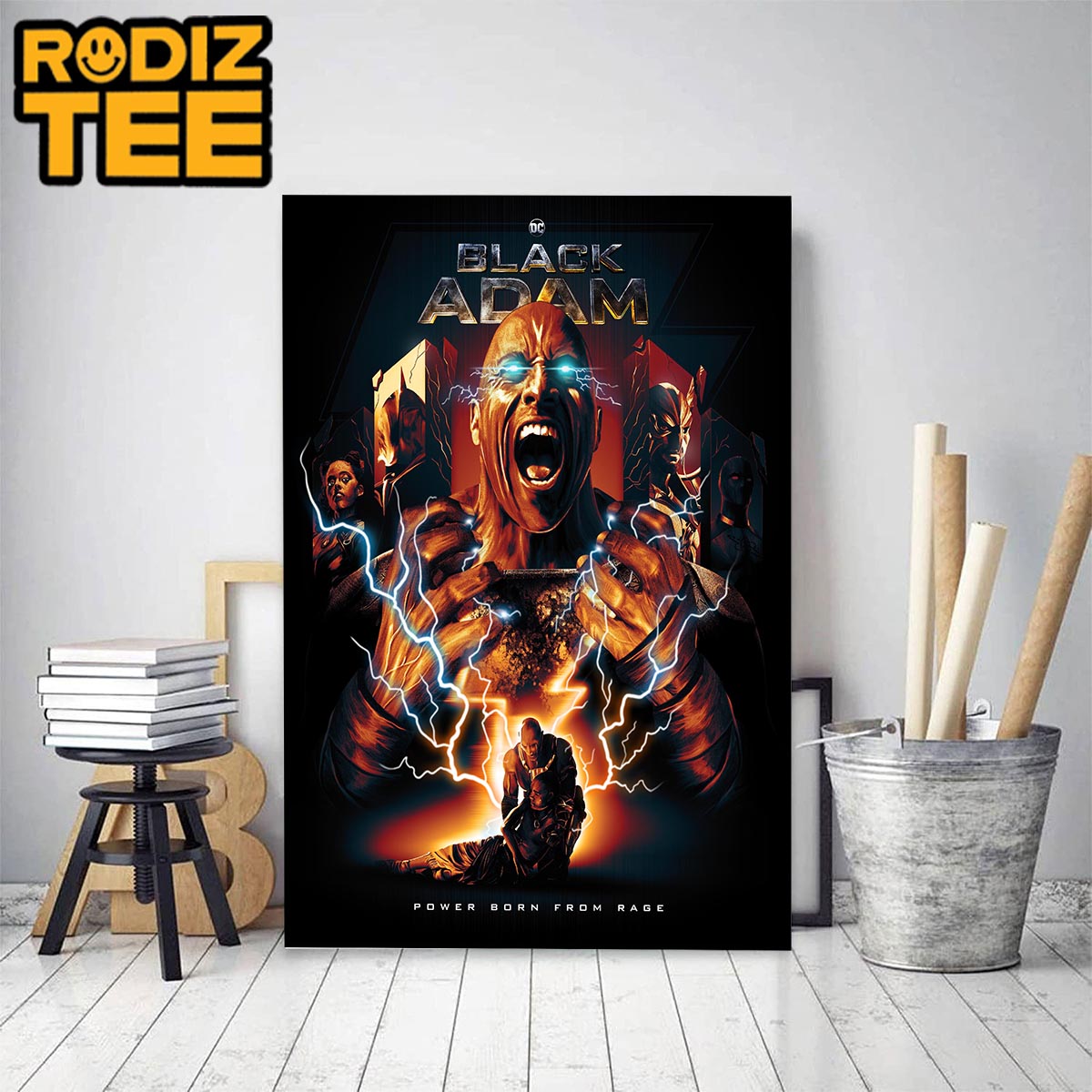Black Adam Power Born From Rage Of DC Comics Classic Decoration Poster Canvas