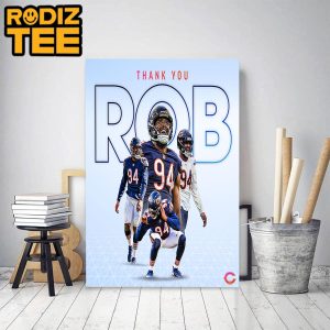 Chicago Bears Thank You For Everything Rob Classic Decoration Poster Canvas
