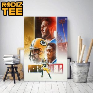 Green Bay Packers Vs Buffalo Bills In NFL Classic Decoration Poster Canvas
