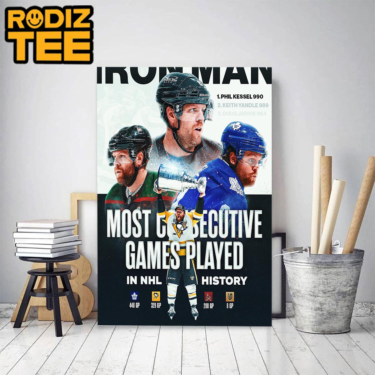 Iron Man Phil Kessel Playing 990th Consecutive Game Classic Decoration Poster Canvas