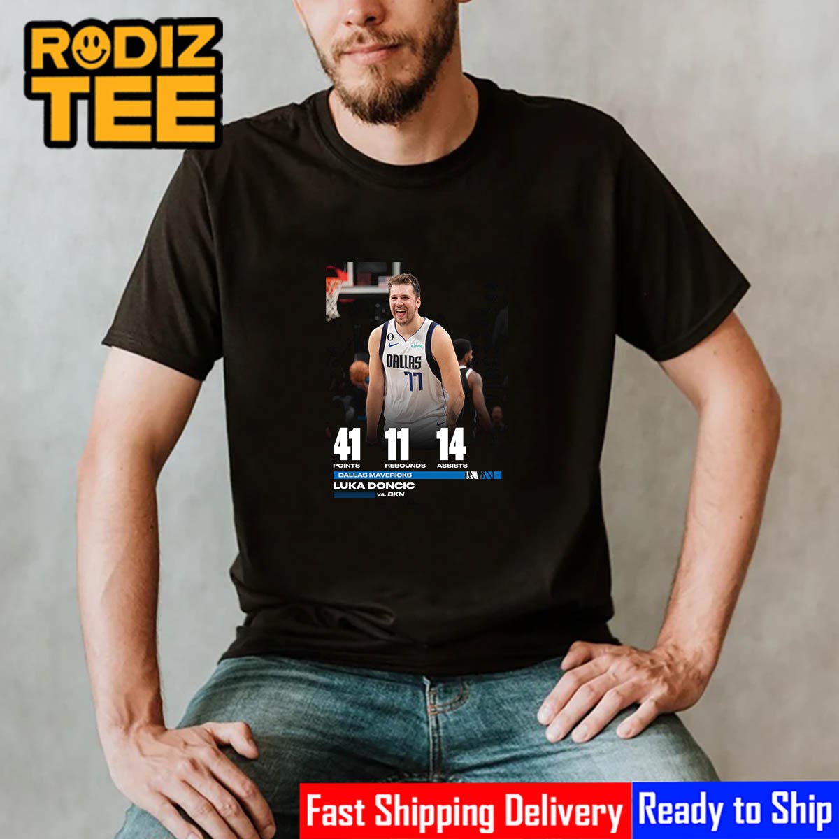 Luka Doncic In Game Dallas Mavericks Vs Brooklyn Nets Best T-Shirt