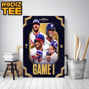 Philadelphia Phillies Vs Houston Astros Game 1 2022 MLB World Series Classic Decoration Poster Canvas
