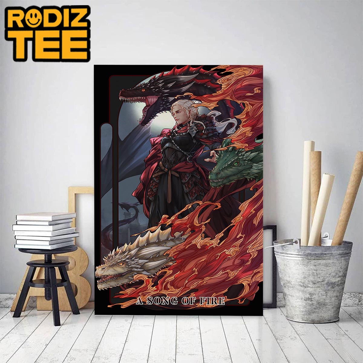 Queen Rhaenyra Targaryen Dragons A Song Of Fire And Ice Classic Decoration Poster Canvas