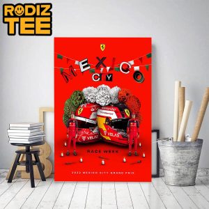 Scuderia Ferrari Poster For The 2022 Mexico City GP Classic Decoration Poster Canvas
