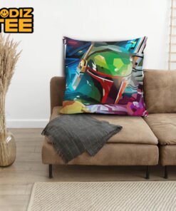 Star Wars Boba Fett Colorful Poly Artwork Throw Pillow Case