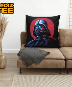Star Wars Darth Vader Digital Artwork With Red Planet Behind In Black Star Background Pillow