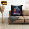 Star Wars Jedi Yoda With His Green Lightsaber Posing In Black Background Throw Pillow Case
