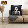 Star Wars Stormtrooper Say Hi In Red And Blue Background Decorative Pillow