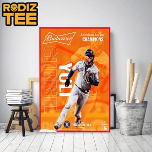 Yulieski Gurriel Houston Astros ALCS Champion And 2022 MLB World Series Classic Decoration Poster Canvas