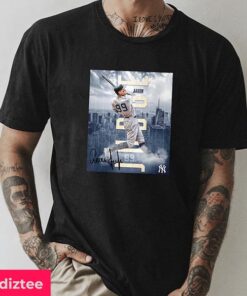 Aaron Judge New York Yankees MLB Team Signatures Fan Gifts T-Shirt