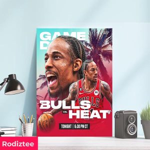 Chicago Bulls Game Day In South Beach Bulls vs Heat Home Decorations Canvas-Poster
