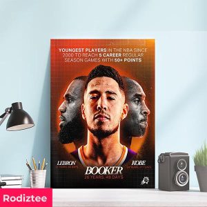 Devin Booker x LeBron James x Kobe Bryant NBA Legendary We Are The Valley Home Decorations Canvas-Poster