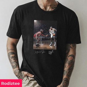LeBron James – Los Angeles Lakers vs Michael Jordan – Chicago Bulls NBA Player Signatures Fan Gifts T-Shirt