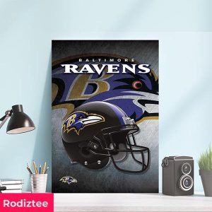 NFL Baltimore Ravens Helmet Poster Home Decor Poster-Canvas