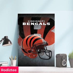 NFL Cincinnati Bengals Helmet Poster Home Decor Poster-Canvas