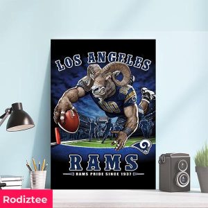 NFL Los Angeles Rams End Zone Rams Pride Since 1937 Home Decor Poster-Canvas