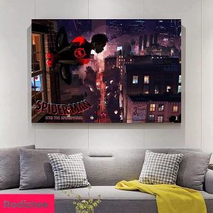 Spider-man Across The Spider-verse Miles Morales as Spider-man Home Decorations Canvas-Poster