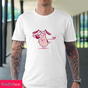 Courage the Cowardly Dog Funny Happy Valentine Day Fan Gifts T-Shirt