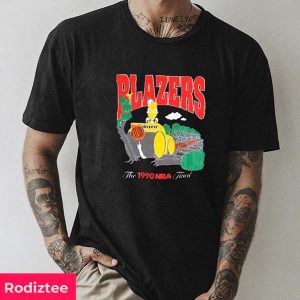 Vintage NBA Finals Bart Simpson Portland Blazers Premium T-Shirt