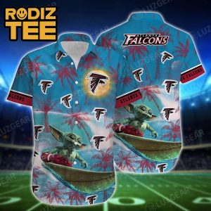 Atlanta Falcons Footbal NFL Baby Yoda Star Wars Hawaiian Shirt