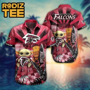 Atlanta Falcons NFL Baby Yoda Star Wars Style Summer Hawaiian Shirt