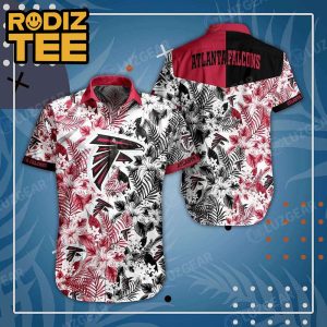 Atlanta Falcons NFL Beach Shirt Graphic Floral Pattern Hawaiian Shirt