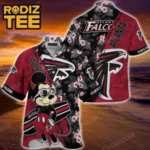 Atlanta Falcons NFL Mickey Floral Pattern Hawaiian Shirt