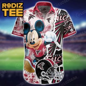 Atlanta Falcons NFL Mickey Graphic Tropical 3D Hawaiian Shirt
