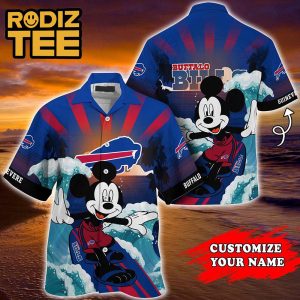 Buffalo Bills NFL Customized Mickey Mouse Surfing Hawaiian Shirt