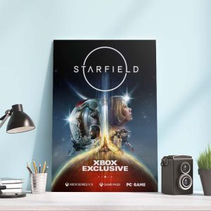 Starfield Launch Date Announcement Official Poster Canvas